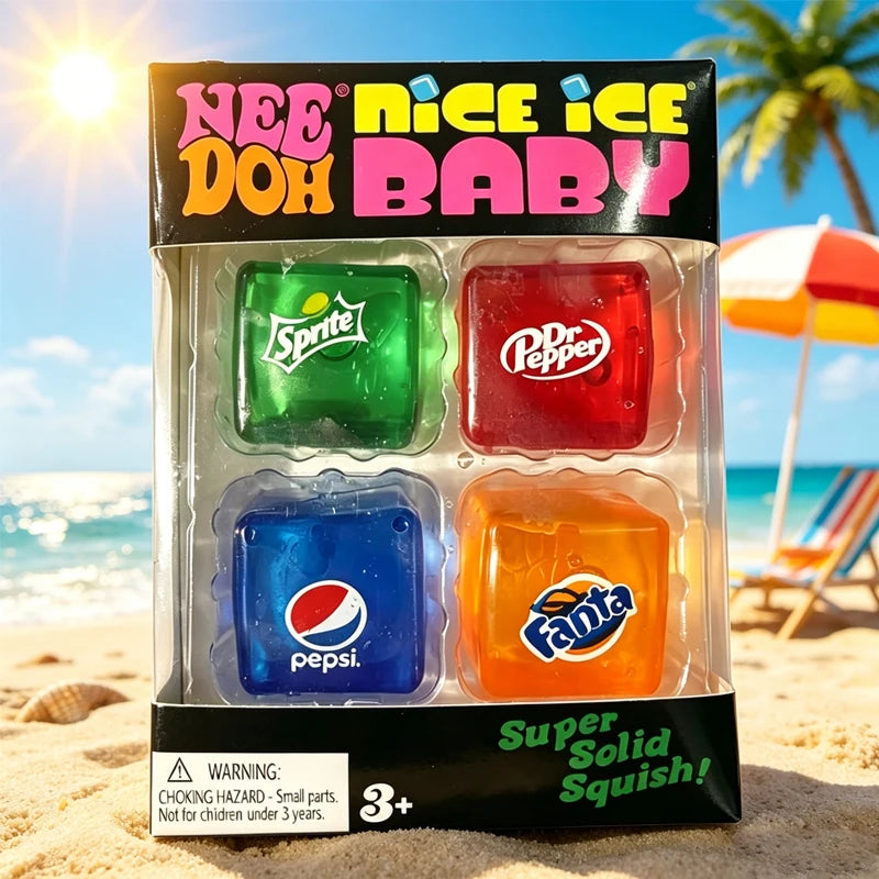 Squishy Schylling NeeDoh Nice Cube Sensory Squeeze *Toy Super Squish Stress Relief/ Anxiety Sensory* Tool Stress Reliever Toys