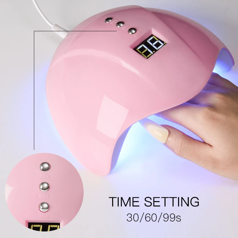 MEET ACROSS 13Pcs Gel Nail Polish Set With UV Lamp Nail Dryer Semi Permanent Hybrid Soak Off UV LED Varnishes Nail Art Kits